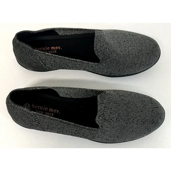 Bernie Mev Petra Slip on Loafer Stretchy Flats PEWTER Size 41/10-10.5 US new - Picture 2 of 14